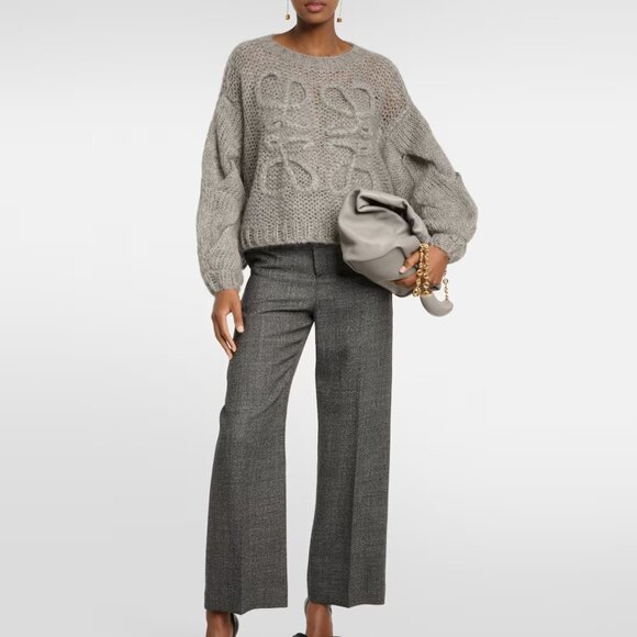 Loewe Anagram open-knit mohair-blend sweater - Picture 1 of 13